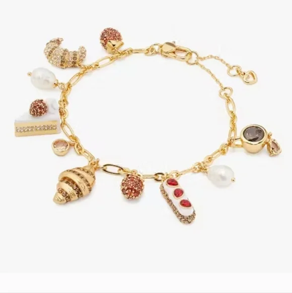 Kate Spade Patisserie Charm Bracelet New $178 - Picture 7 of 8